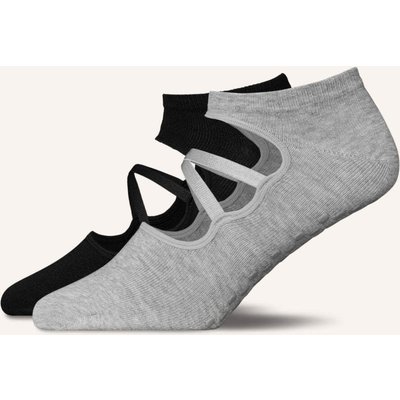 Snocks Pilates Socken Mit Riemchen schwarz