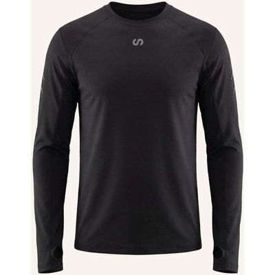 Snocks Laufshirt Langarm Herren schwarz