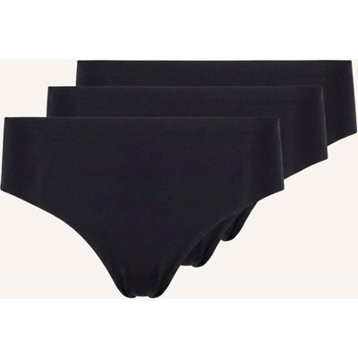 Snocks Microfiber High Waist Seamless Tanga schwarz