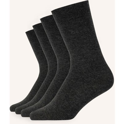 Snocks 4er-Pack Socken grau