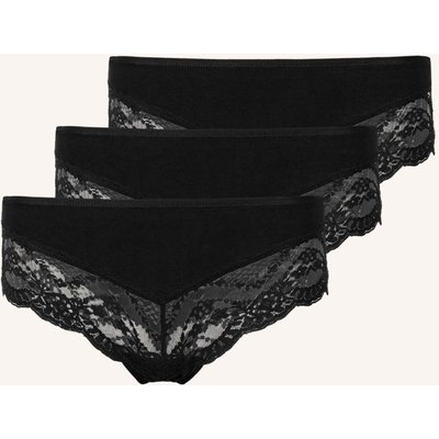 Snocks 3er-Pack Panties schwarz