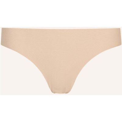 Snocks 3er-Pack Strings Aus Mikrofaser beige