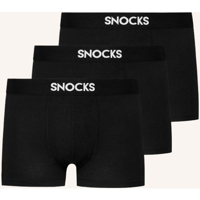 Snocks 3er-Pack Modal Boxershorts schwarz