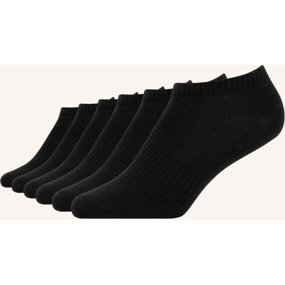 Snocks 6er-Pack Bambus Sneaker Socken schwarz