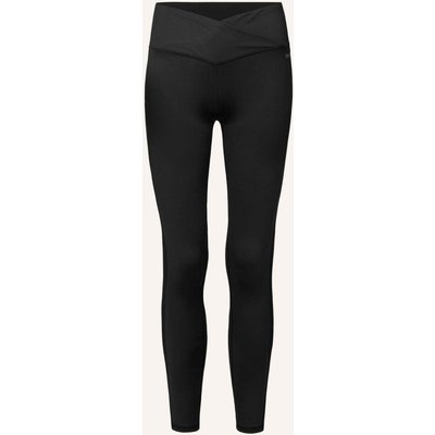 Snocks High Waist Leggings V Cross schwarz