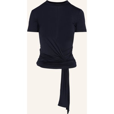 7 For All Mankind Knitted Fitted Twist Tee blau