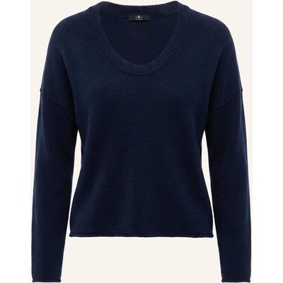 7 For All Mankind Knitted U Neck Sweater blau