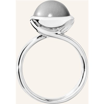 Tamara Comolli Ring Ring Bouton Large Moonstone Grey Aus 18k Weißgold Mit Grauer Mondstein silber