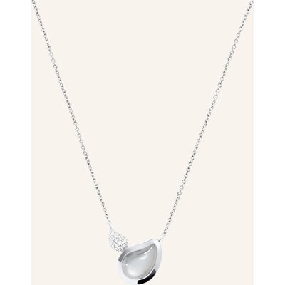 Tamara Comolli Halskette Necklace Signature 2 Drops Moonstone Grey / Diamond Pavé 18k Weißgold silber