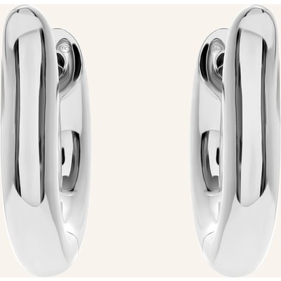 Tamara Comolli Ohrstecker Signature Ohrstecker Hoop Small 18k Weißgold silber
