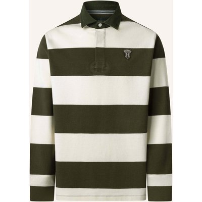 Hackett London Poloshirt Heritage Bdg Str Rby weiss