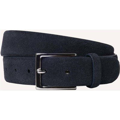 Hackett London Gürtel Suede Feather Edge blau