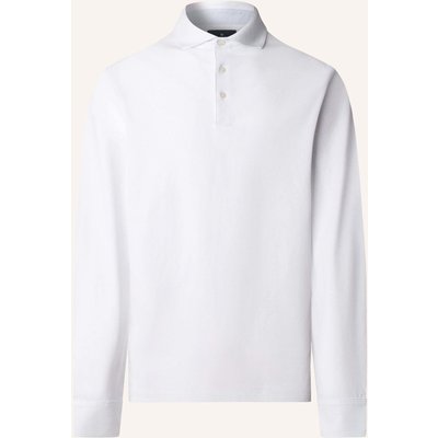 Hackett London Poloshirt Multi Trim Jersey Ls weiss