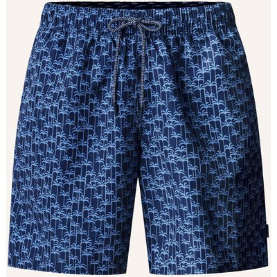 Hackett London Badeshorts Palms blau