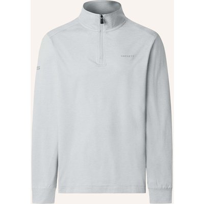 Hackett London Poloshirt Hs Strike Qtr Zip grau