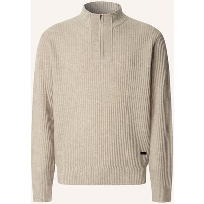 Hackett London Pullover Highland Stitch Hzip beige