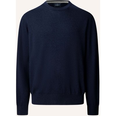 Hackett London Pullover Merino Cash Mix Crew blau