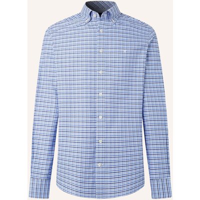 Hackett London Freizeithemd Three Col Ox Gingham blau