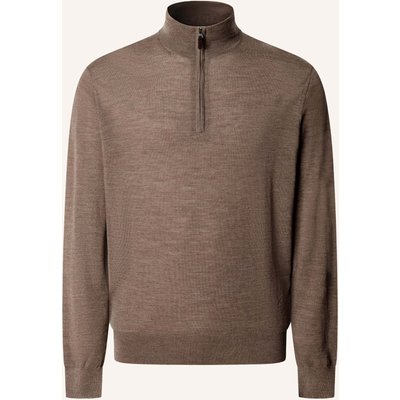 Hackett London Pullover Ess Merino Hzip beige