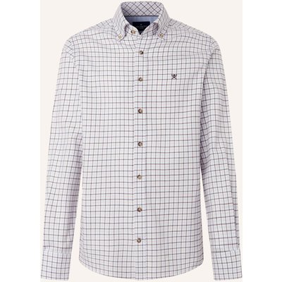 Hackett London Freizeithemd Flannel Check braun