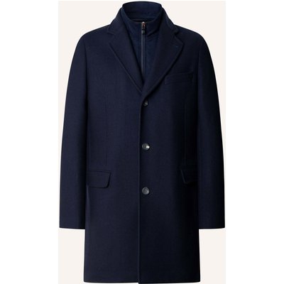 Hackett London Stehkragenmantel Sr Wl Cash W/Bib Coat blau