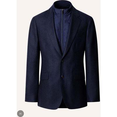 Hackett London Sakko Wl Flan Twill W/Bib blau