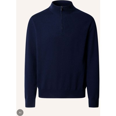 Hackett London Pullover Sr Cashmere Hzip blau