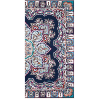 Roeckl Seidentuch Timeless Paisley blau