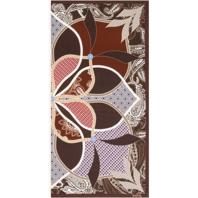 Roeckl Seidentuch Flower Mandala 64X64 braun