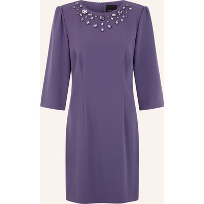 Marc Cain Kleid Mit 3/4-Arm Und Schmucksteinen blau