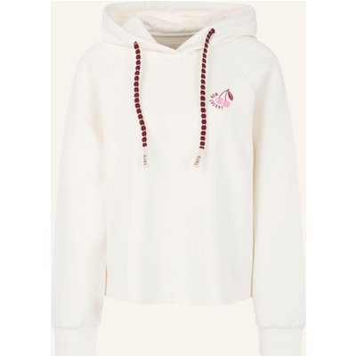 Marc Cain Hoodie Mit Schmucksteinen weiss