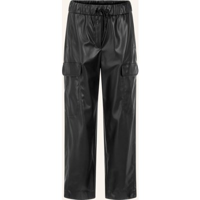 Marc Cain Cargohose In Lederoptik schwarz