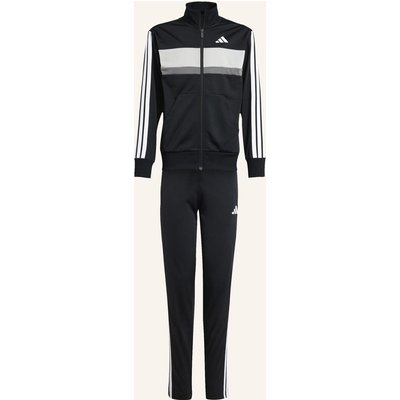 Adidas Seasonal Essentials Tiberio 3-Streifen Tricot Kids Trainingsanzug schwarz
