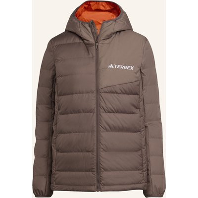 Adidas Terrex Terrex Multi Light Down Climawarm Kapuzenjacke braun