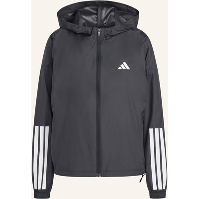 Adidas Hyperglam 3-Streifen Windbreaker schwarz