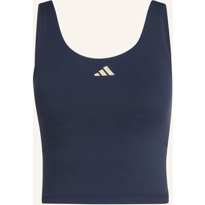 Adidas 3-Streifen Studio All Me Tanktop, Leicht Stützend blau