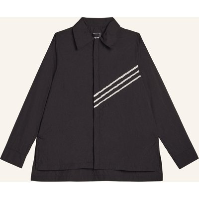 Y-3 Y-3 Raw Edge 3-Streifen Hemd schwarz