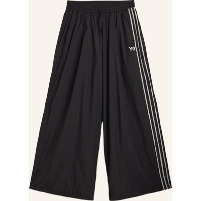 Y-3 Y-3 Raw Edge 3-Streifen Hose, Weit Geschnitten schwarz