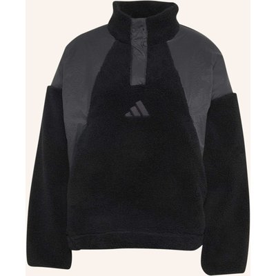 Adidas Terrex Terrex Xploric Climawarm Pullover, Flauschiges Material, Druckknopfkragen schwarz