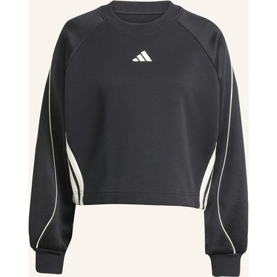 Adidas Stadium 3-Streifen Sweatshirt Mit Rundhalsausschnitt schwarz