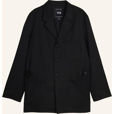 Y-3 Y-3 Chore Wollmantel schwarz