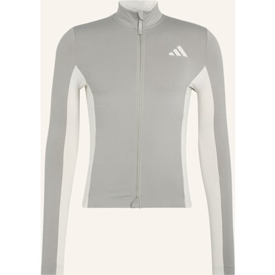 Adidas Tempo 3-Streifen Langärmliges Radtrikot grau