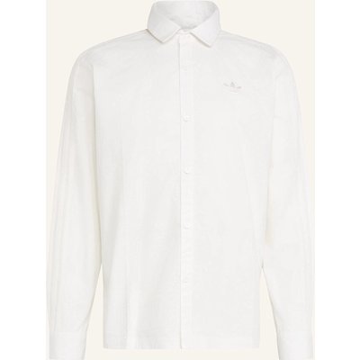 Adidas Originals 3-Streifen Hemd, Knopfleiste weiss