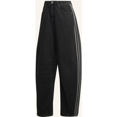 Adidas Originals Barrel-Jeans, Hoher Bund schwarz