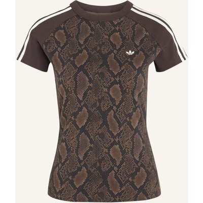 Adidas Originals Cali T-Shirt, Schlangenprint braun