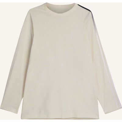 Y-3 Y-3 Oversize Longsleeve T-Shirt Mit Farbverlaufsstreifen weiss