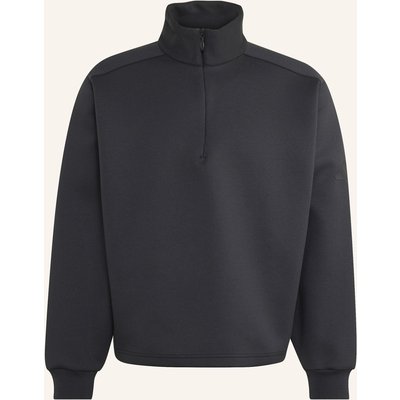 Adidas Soft Lux Winter Sweatshirt, Reissverschluss Bis Zur Brust, Gewirktes Material schwarz