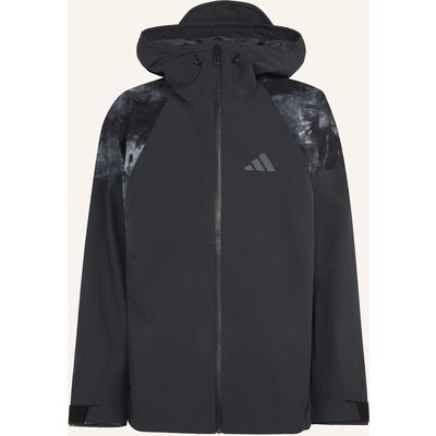 Adidas Terrex Terrex Xperior Hybrid Jacke, Sprühgefärbt, Primeknit, Climaproof+ schwarz