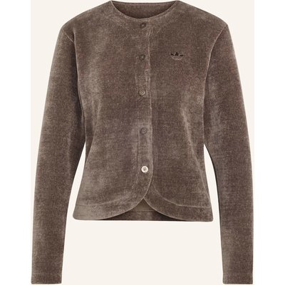 Adidas Originals Prem Ess Cardigan, Knopfleiste, Chenille braun