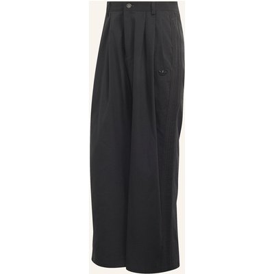 Adidas Originals Hose, Dreifach Plissiert schwarz